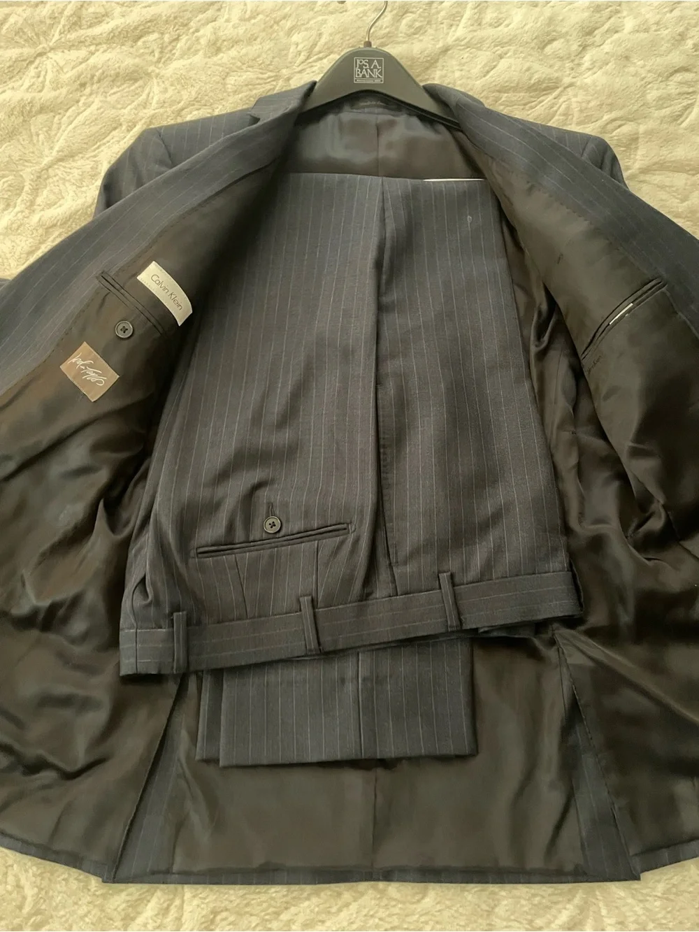Calvin Klein Men's Black Wool Suit Jacket